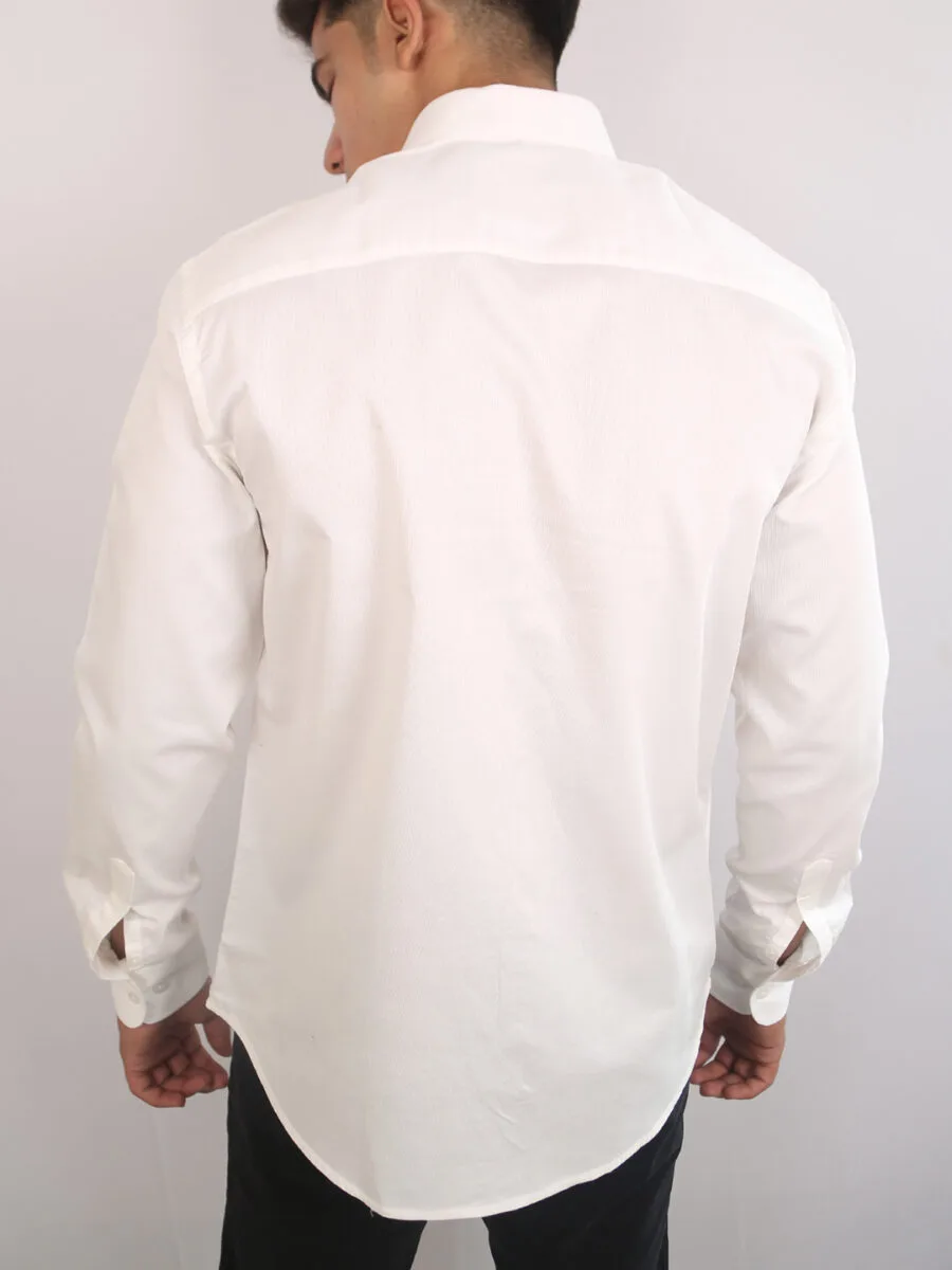 Authentic Natural Cotton Shirt for Men - White - Image 2