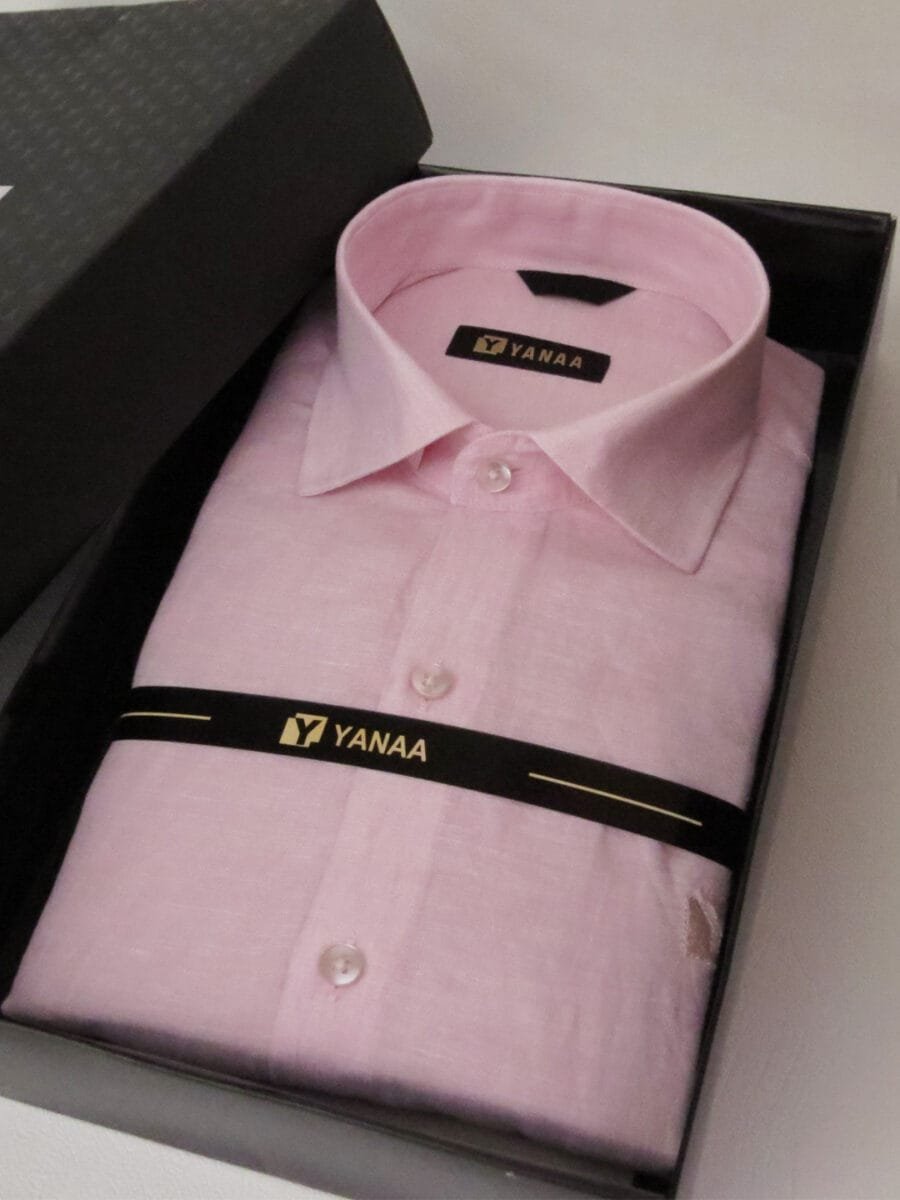 Imperial Linen Shirt for Men - Light Pink - Image 3