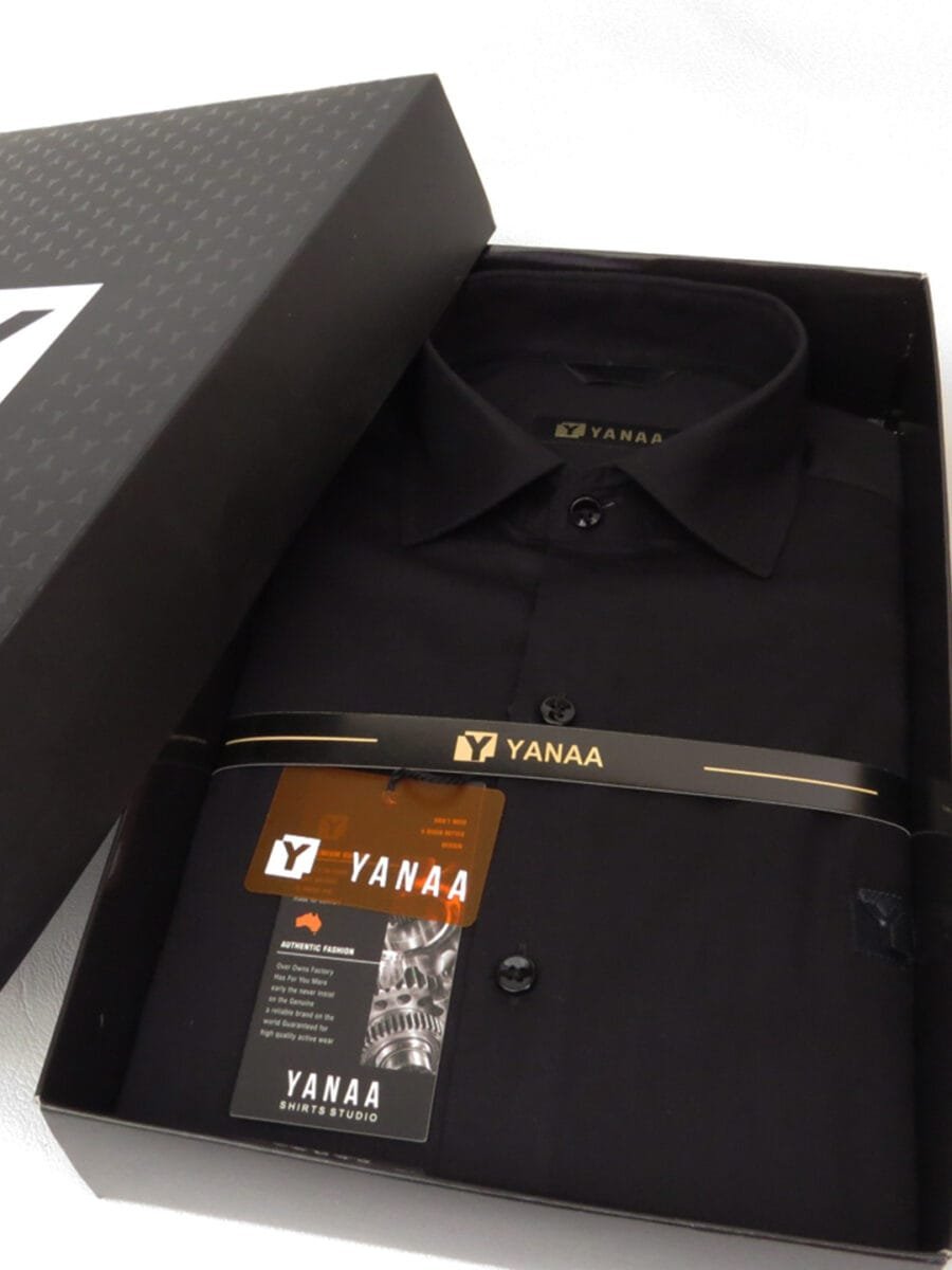 Authentic Natural Cotton Shirt for Men - Black - Image 3