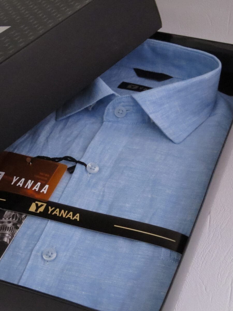 Imperial Linen Shirt for Men - Light Blue - Image 3