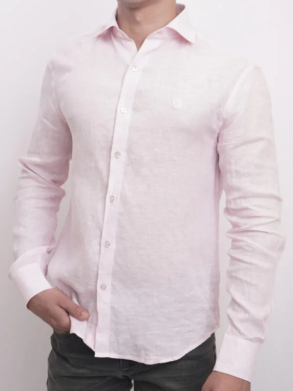 Imperial Linen Shirt for Men - Light Pink