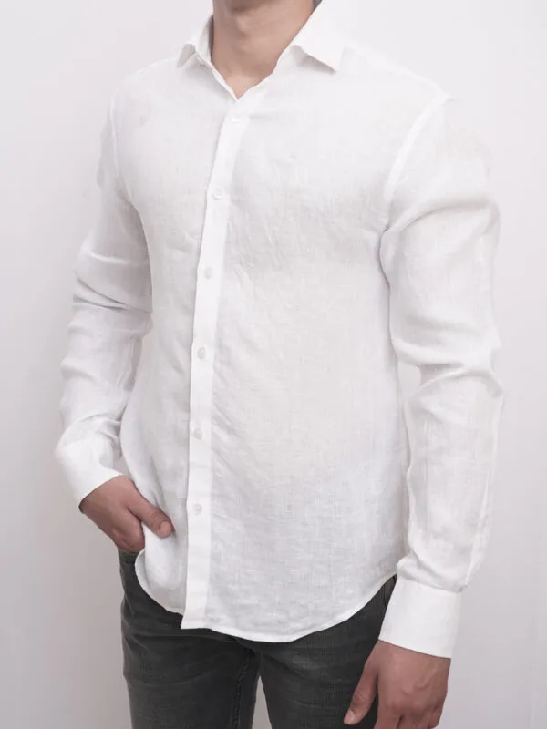 Imperial Linen Shirt for Men - White
