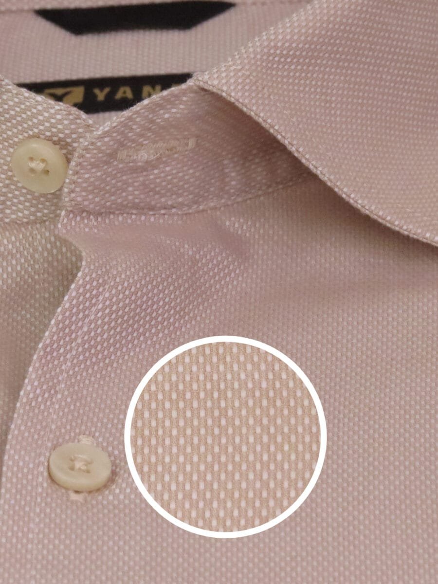 Royal Mulberry Cotton Shirt for Men - Beige (Small white dotted) - Image 5