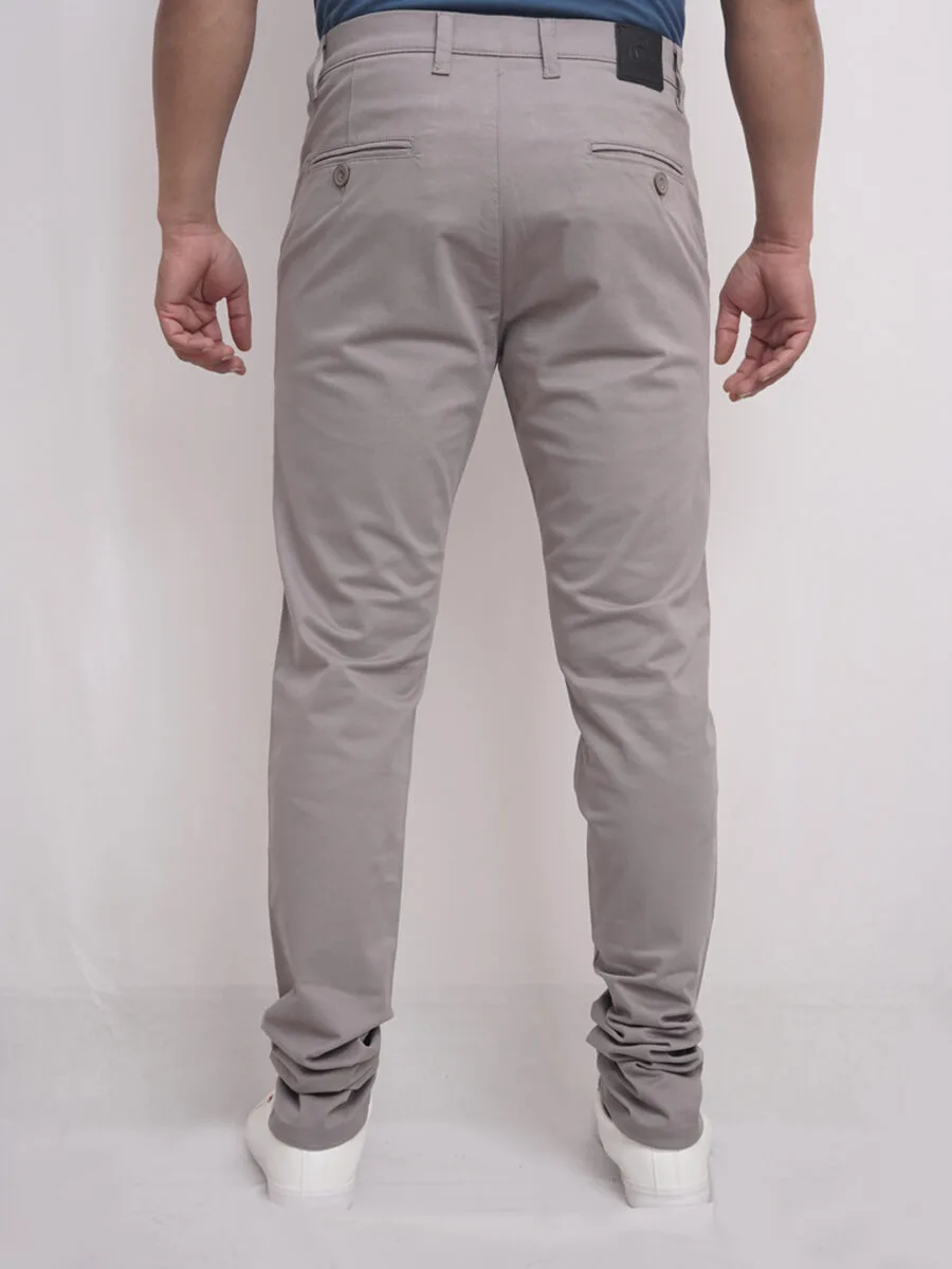 Luxury Elegant Cotton Pant for Men - Steel Grey - Image 3